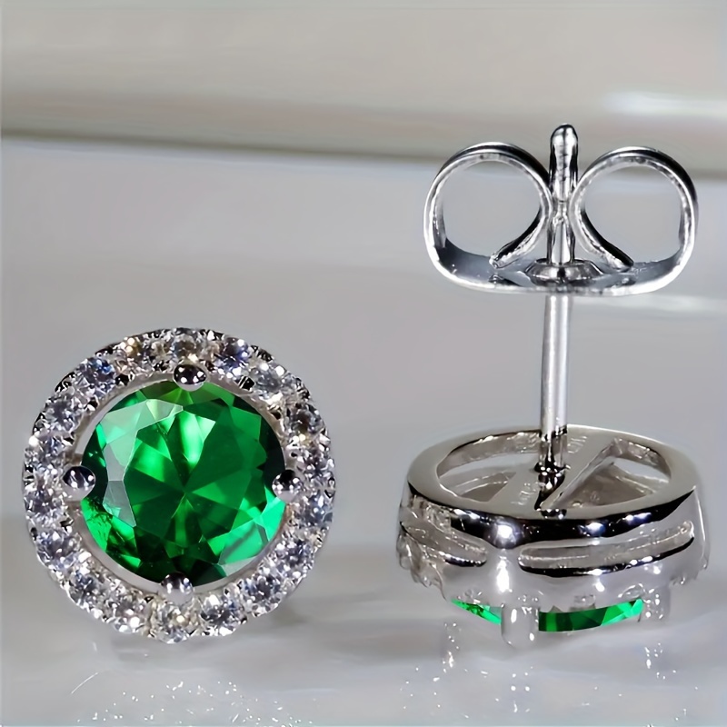 Classic Round Zirconia Earrings for Women